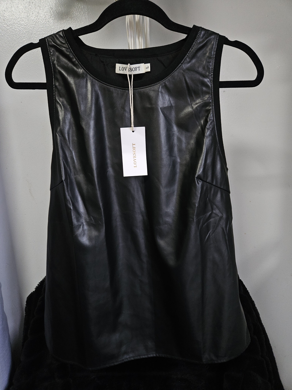 Leather-like black jacket